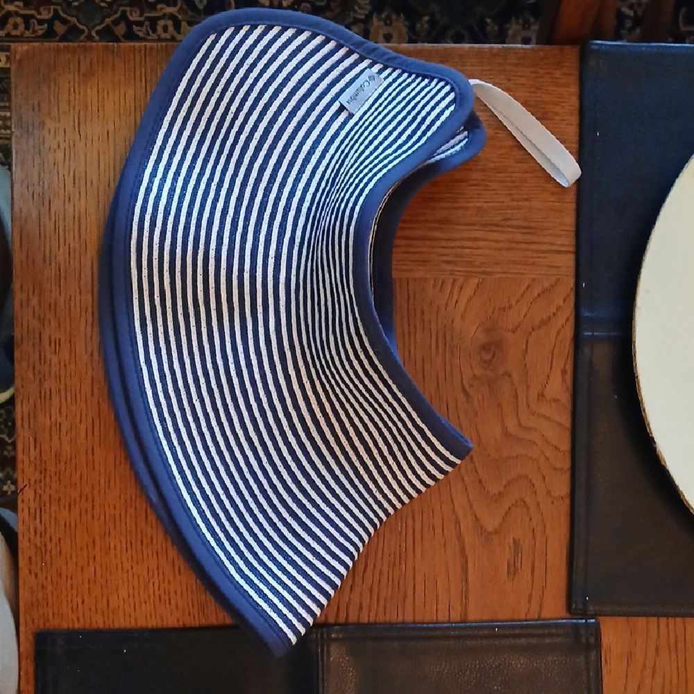 Columbia Blue and White Striped Home Accent